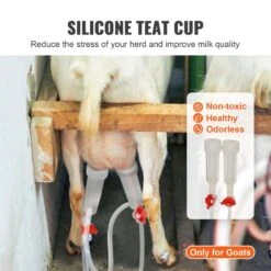 Goat Milking Machine, 3 L 304 Stainless Steel Bucket, Electric Automatic Pulsation Vacuum Milker, Portable Milker -Patio Furniture Shop vevor specialty garden tools bxsjnjcd3l3042gl5v1 44 1000