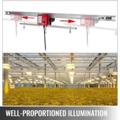 10 R/min Adjustable Indoor Grow Light Mover Track Rail Mover Kit 10.8 Ft. Hydroponic Lighting System For Greenhouse 14 10 R/min Adjustable Indoor Grow Light Mover Track Rail Mover Kit 10.8 Ft. Hydroponic Lighting System For Greenhouse -Patio Furniture Shop vevor specialty garden tools ddzwdgjdg3 3m0001v1 fa 1000