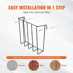 Livestock Hay Feeder, 24 Gal. Large Capacity, 2-Packs Heavy-Duty Steel Goat Hay Rack, 27 In. Long Wall Mounted -Patio Furniture Shop vevor specialty garden tools scwsq271025izy7hdv0 fa 1000