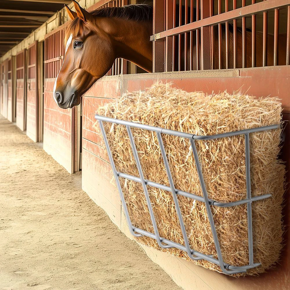 Livestock Hay Feeder, 18.5 Gal. Large Capacity, Heavy-Duty Steel Goat Hay Rack, 24.4 In. Long Wall Mounted Hay Holder 10 Livestock Hay Feeder, 18.5 Gal. Large Capacity, Heavy-Duty Steel Goat Hay Rack, 24.4 In. Long Wall Mounted Hay Holder - Image 8