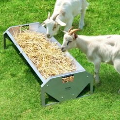 Livestock Feeding Trough, 22 Gal. Capacity 45 In. Hay Feeder, Heavy Duty Steel Livestock Trough, Galvanized Steel Feeder -Patio Furniture Shop vevor specialty garden tools scwsqcswsq45leotgv0 31 1000