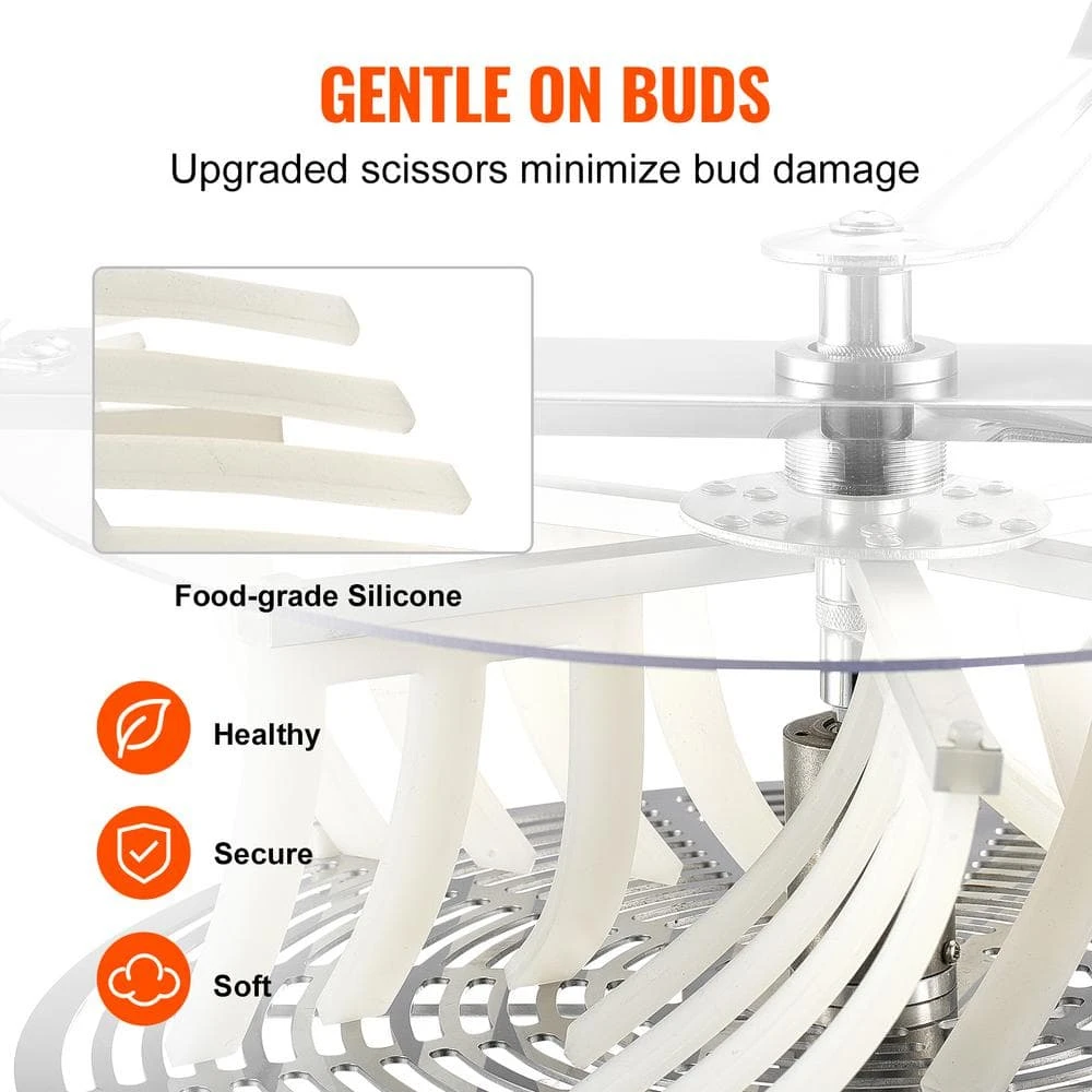 Bud Leaf Trimmer 16 In. Stainless Steel Manual Bud Trimmer Machine With Clear PET Cover For Cutting Leaves Buds Flowers 7 Bud Leaf Trimmer 16 In. Stainless Steel Manual Bud Trimmer Machine With Clear PET Cover For Cutting Leaves Buds Flowers - Image 5