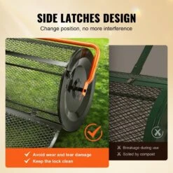 Compost Spreader, 24.4-25.6 In. Height Adjustable Handle, 24 In. Wide, Lawn And Garden Peat Moss Roller, Black -Patio Furniture Shop vevor spreaders gtsbjh224inch29ukv0 v0812 1f 1000