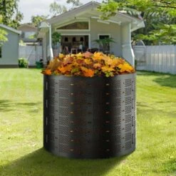 Compost Bin 220 Gal. Outdoor Expandable Composter And Large Capacity Composting Bin Creation Fertile Soil Blade Span -Patio Furniture Shop vevor stationary composters gdsdfxhspe24xfbxxv0 31 1000