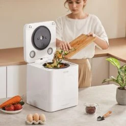 5L Electric Composter For Kitchen Large Smart Countertop Compost Bin Indoor Quiet Electric Kitchen Food Recycler -Patio Furniture Shop vevor stationary composters ydfswdftmdfjmkba3v1 31 1000