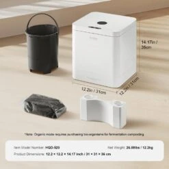 5L Electric Composter For Kitchen Large Smart Countertop Compost Bin Indoor Quiet Electric Kitchen Food Recycler -Patio Furniture Shop vevor stationary composters ydfswdftmdfjmkba3v1 76 1000