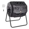 Compost Bin 43 Gal. Dual Chamber Composting Tumbler Large Tumbling Composter With 2 Sliding Doors And Frame -Patio Furniture Shop vevor tumbler composters fgdfj43jl000693kav0 64 1000