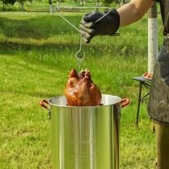 Turkey Deep Fryer 30 Qt. Turkey Fryer Boiler Steamer Cooker Set Outdoor Aluminum Seafood Frying Pot -Patio Furniture Shop vevor turkey fryers h30qt54000btu6sihv0 31 1000