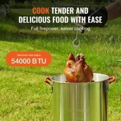 Turkey Deep Fryer 30 Qt. Turkey Fryer Boiler Steamer Cooker Set Outdoor Aluminum Seafood Frying Pot -Patio Furniture Shop vevor turkey fryers h30qt54000btu6sihv0 4f 1000