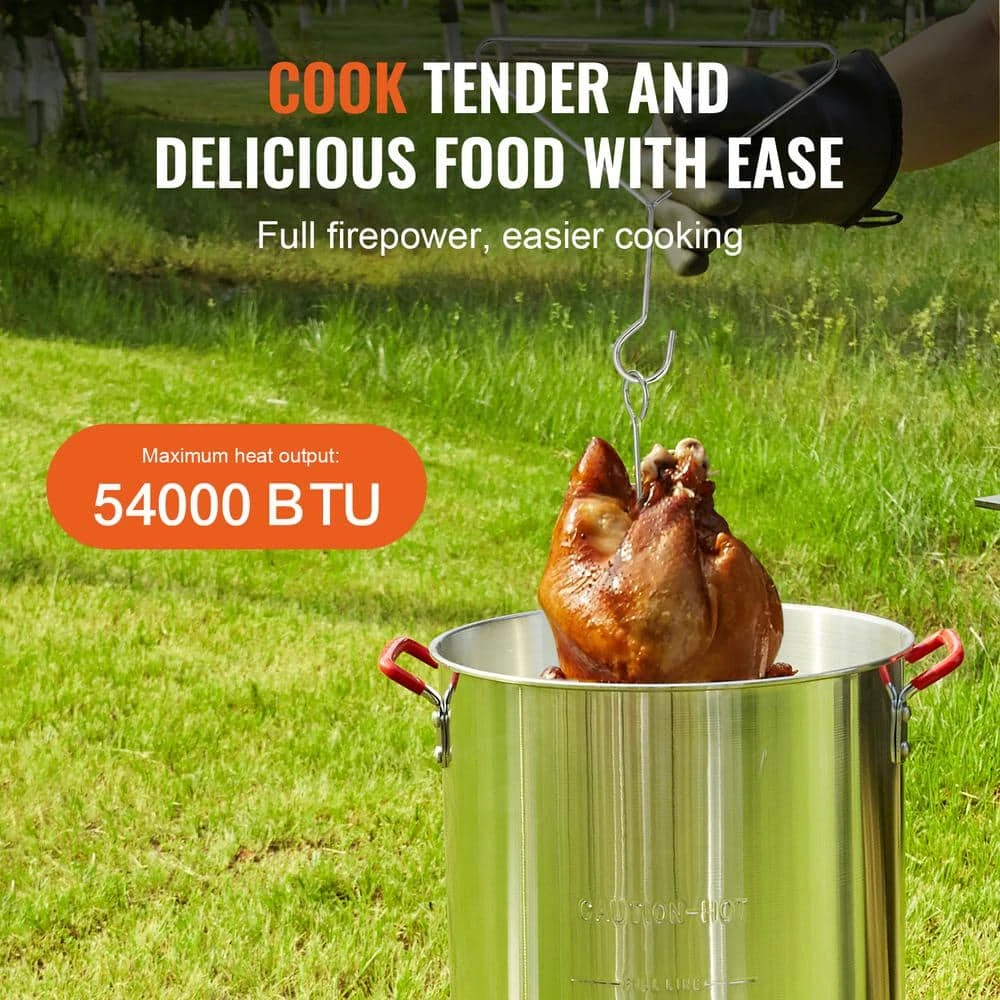 Turkey 30 Qt. Deep Fryer Turkey And 10 Qt. Fish Steamer Cooker Set 54,000 BTU Burner Propane Gas Boiler 5 Turkey 30 Qt. Deep Fryer Turkey And 10 Qt. Fish Steamer Cooker Set 54,000 BTU Burner Propane Gas Boiler - Image 3