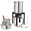 Turkey 30 Qt. Deep Fryer Turkey And 10 Qt. Fish Steamer Cooker Set 54,000 BTU Burner Propane Gas Boiler -Patio Furniture Shop vevor turkey fryers hjyzgtz30qt1068zrv0 64 1000
