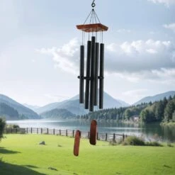 Wind Chimes For Outside, 48 In. Deep Tone Wind Chimes With 5-Tubes, Unique Large Memorial Wind Chimes For Anniversary -Patio Furniture Shop vevor wind chimes jsflhs48inchzepnav0 31 1000