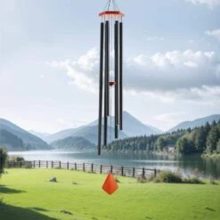 Wind Chimes For Outside, 60 In., Deep Tone Wind Chimes With 6-Tubes Unique Large Memorial Wind Chimes For Anniversary -Patio Furniture Shop vevor wind chimes jsflhs60inch21a4xv0 31 1000