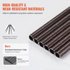 Wind Chimes For Outside, 45 In. Deep Tone Wind Chimes With 6 Tubes, Unique Large Memorial Wind Chimes, No Cabinet -Patio Furniture Shop vevor wind chimes jsflqts45incmp911v0 44 1000