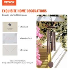 Wind Chimes For Outside, 45 In. Deep Tone Wind Chimes With 6 Tubes, Unique Large Memorial Wind Chimes, No Cabinet -Patio Furniture Shop vevor wind chimes jsflqts45incmp911v0 76 1000