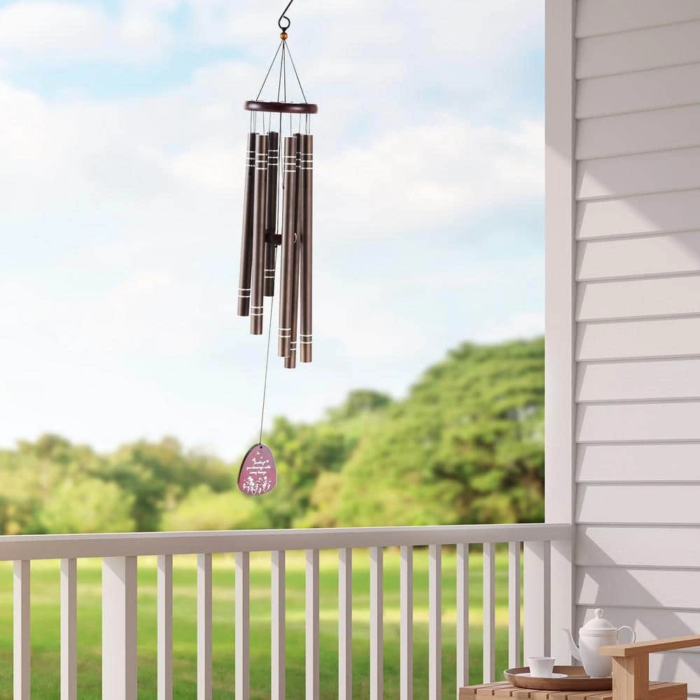 Wind Chimes For Outside, 42in. Deep Tone Wind Chimes With 6-Tubes, Unique Large Memorial Wind Chimes For Anniversary 10 Wind Chimes For Outside, 42in. Deep Tone Wind Chimes With 6-Tubes, Unique Large Memorial Wind Chimes For Anniversary - Image 8
