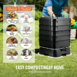 5-Tray Worm Composter 50 L Worm Compost Bin Outdoor And Indoor, Sustainable Design Worm Farm Kit Recycling Food Waste -Patio Furniture Shop vevor worm composters rcsdfx540sppp2dpav0 fa 1000