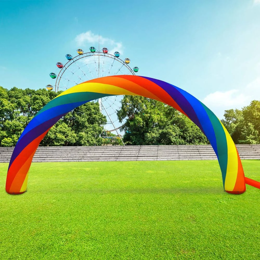 Inflatable Rainbow Arch 26.2 X 10.4 Ft. Inflatable Archway With Blower For Garden 11 Inflatable Rainbow Arch 26.2 X 10.4 Ft. Inflatable Archway With Blower For Garden - Image 9