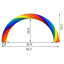 Inflatable Rainbow Arch 26.2 X 10.4 Ft. Inflatable Archway With Blower For Garden 18 Inflatable Rainbow Arch 26.2 X 10.4 Ft. Inflatable Archway With Blower For Garden -Patio Furniture Shop vevor yard inflatables cqgm8x4mcqchgm001v1 d4 1000