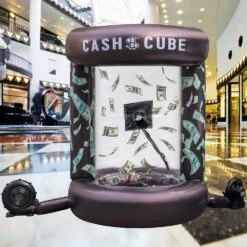 Inflatable Cash Cube Booth 63 X 83 In. Cash Cube Inflatable With 2-Blowers Cash Blower Machine For Home -Patio Furniture Shop vevor yard inflatables qqjbk000000000001v1 31 1000