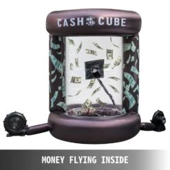 Inflatable Cash Cube Booth 63 X 83 In. Cash Cube Inflatable With 2-Blowers Cash Blower Machine For Home -Patio Furniture Shop vevor yard inflatables qqjbk000000000001v1 4f 1000