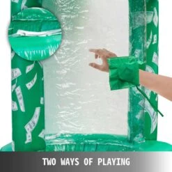 Inflatable Money Grab Machine 63 X 83 In. Cash Cube Inflatable With 2-Blowers Money Decorations For Home, Green -Patio Furniture Shop vevor yard inflatables qqjgn000000000001v1 1f 1000