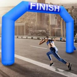 Inflatable Arch Blue 15.1 Ft. W Hexagon Inflatable Arch With Blower Inflatable Archway For Outdoor Advertising Commerce -Patio Furniture Shop vevor yard inflatables zpljxcqgmlsdfjzh1v1 31 1000