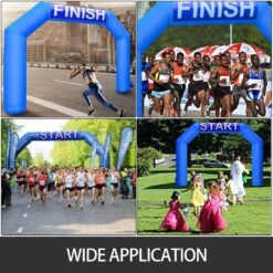 Inflatable Arch Blue 15.1 Ft. W Hexagon Inflatable Arch With Blower Inflatable Archway For Outdoor Advertising Commerce -Patio Furniture Shop vevor yard inflatables zpljxcqgmlsdfjzh1v1 76 1000