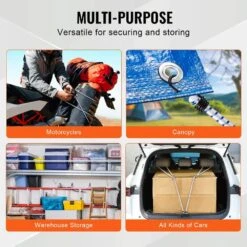 6 Piece Bungee Cords With A3 Steel Hooks, 72 In. Heavy Duty Bungee Straps, 12 Mm Elastic Bungee Ropes Set For Camping -Patio Furniture Shop white blue vevor plant hangers dlkzdyxdgdggu5p3ev0 1f 1000