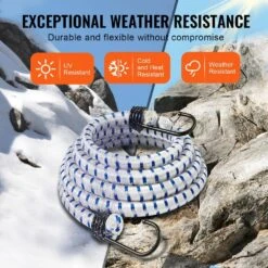 6 Piece Bungee Cords With A3 Steel Hooks, 72 In. Heavy Duty Bungee Straps, 12 Mm Elastic Bungee Ropes Set For Camping -Patio Furniture Shop white blue vevor plant hangers dlkzdyxdgdggu5p3ev0 4f 1000
