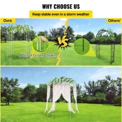 Birdcage Shape Gazebo 108 In. H X 79.2 In. W Heavy Duty Wrought Iron Arbor For Outdoor Garden,Lawn,Backyard,Patio,White -Patio Furniture Shop white vevor arbors tyhygmycbsnl9i8v7v0 1f 1000