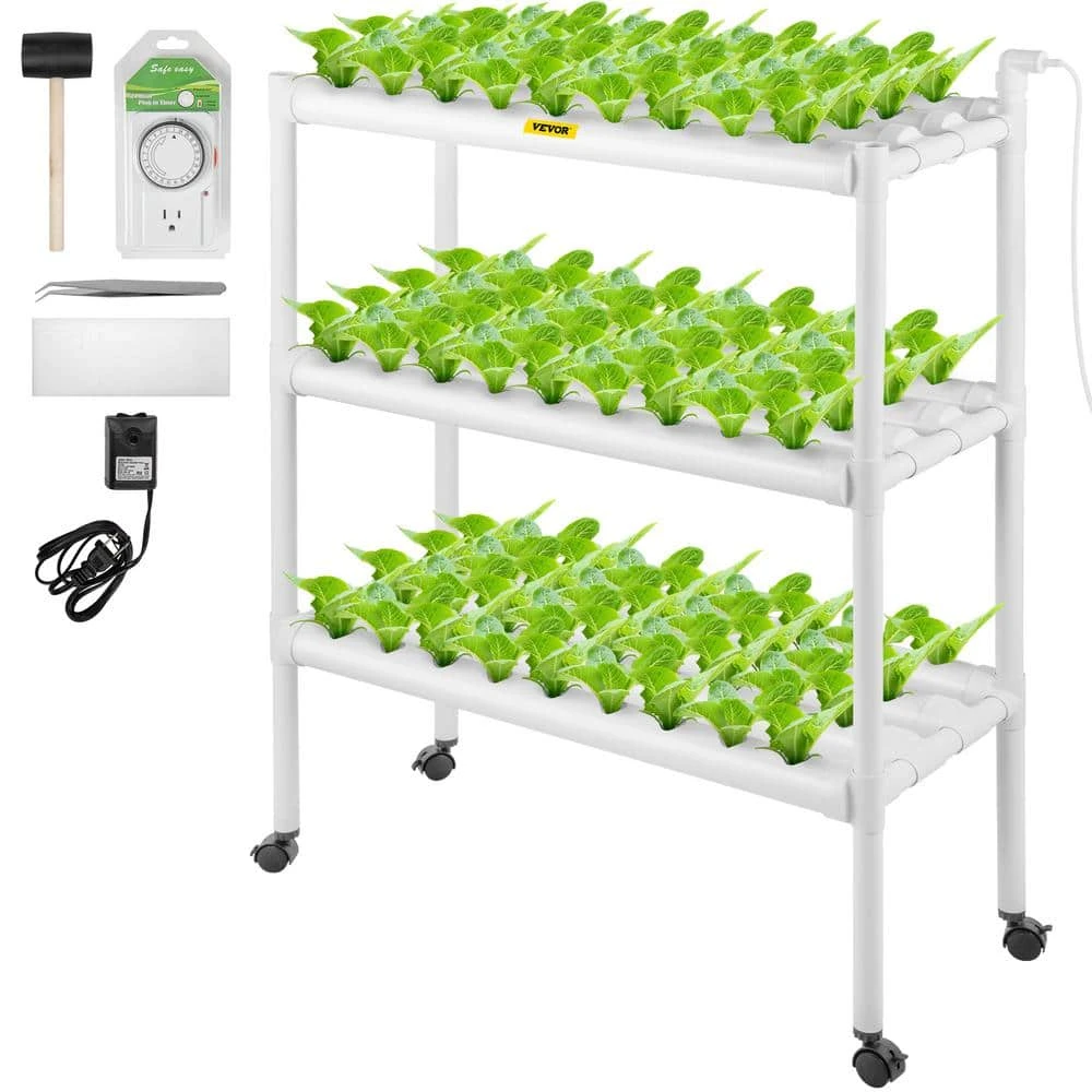 Hydroponics Growing System 108-Sites 12-Pipes 3 Layers Hydroponic Kit Vertical Hydroponic Growing System 3 Hydroponics Growing System 108-Sites 12-Pipes 3 Layers Hydroponic Kit Vertical Hydroponic Growing System