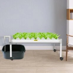 Hydroponics Growing System 72-Sites 8-Food-Grade PVC-U Pipes 1 Layer Indoor Planting Kit With Water Pump, Timer -Patio Furniture Shop white vevor hydroponic systems spzwsz172110vuqg7v1 31 1000