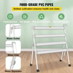 Hydroponics Growing System 36-Sites 4-Food-Grade PVC-U Pipes 4 Layers Indoor Planting Kit With Water Pump, Timer -Patio Furniture Shop white vevor hydroponic systems spzwsz436110vtzdlv1 1f 1000