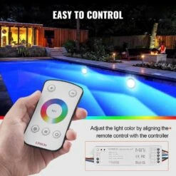 12-Volt LED Pool Light 10 In. 40-Watt RGBW Color Changing Inground Swimming Pool Spa Light Underwater Remote Control -Patio Furniture Shop white vevor pool lights mdsycd12v50ylkq3dv9 4f 1000