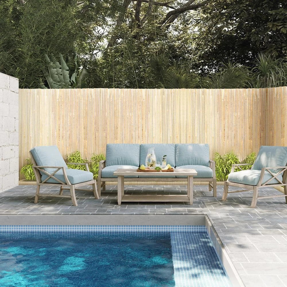 Natural Bamboo Privacy Fence Screen, Eco-Friendly Privacy Bamboo Slat Fence, 6 Ft. H X 16 Ft. L Bamboo Screen Panel 10 Natural Bamboo Privacy Fence Screen, Eco-Friendly Privacy Bamboo Slat Fence, 6 Ft. H X 16 Ft. L Bamboo Screen Panel - Image 8