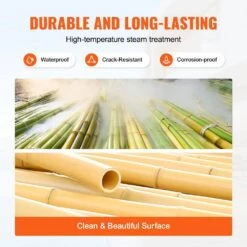 Natural Rolled Bamboo Fence, Eco-Friendly Bamboo Privacy Fence 4 Ft. H X 6 Ft. L X 0.75 In. D., Bamboo Privacy Screen -Patio Furniture Shop wood vevor garden fencing zwlyz6ft4ft0ar982v0 4f 1000