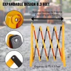 Expandable Mobile Barricade 8.3 Ft. Width Plastic Barricade Water Filled Yellow 1pcs Traffic Barricade With 2 Chains -Patio Furniture Shop yellow vevor garden fencing sswl8ychs1p2blt01v0 4f 1000