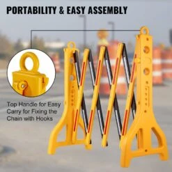 Expandable Mobile Barricade 8.3 Ft. Width Plastic Barricade 38 In. Height Water Filled Yellow Expandable Barricade Fence 15 Expandable Mobile Barricade 8.3 Ft. Width Plastic Barricade 38 In. Height Water Filled Yellow Expandable Barricade Fence -Patio Furniture Shop yellow vevor garden fencing sswl8ychswl1p0001v0 fa 1000